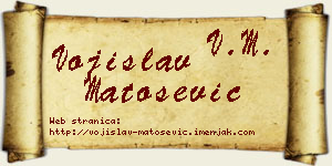 Vojislav Matošević vizit kartica